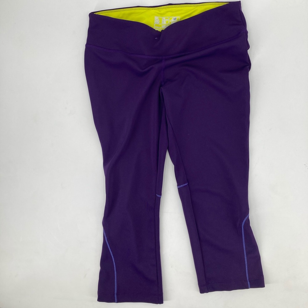 Set of 2 Workout Leggings Purple New Balance Gray